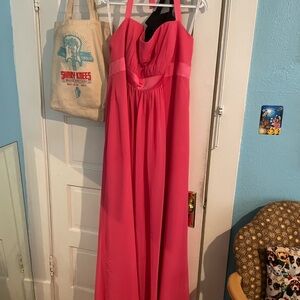 Coral Alfred Angelo Chiffon bridesmaid’s Dress size 20